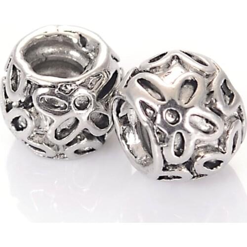 Miasol Unique Design European Pattern Large Hole Bead Plain Beads Charm For Bracelet Necklace Diy Jewelry Making Accessories