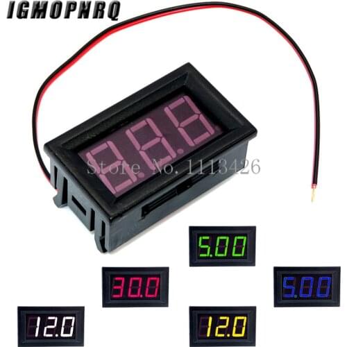 AC 70-500V 0.56" mini LED Digital Voltmeter Voltage Meter Volt Instrument Tester 2 Wires Red/Blue/Green Display 110V 220V 0.56
