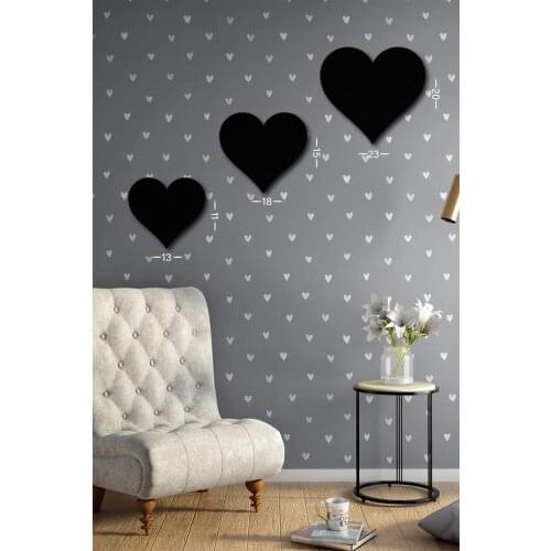 3 Height Heart Wooden MDF Table Wall Painting Graffiti Living Room Decoration