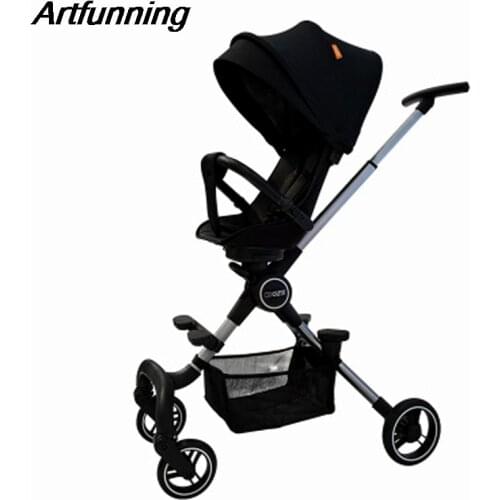 Artfunning Walk the baby artifact high landscape stroller two-way lightweight folding stroller baby stroller free Shipping