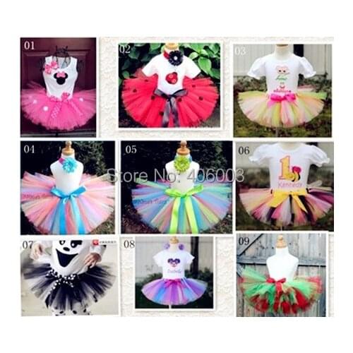 Kids fluffy chiffon girls tutu skirt princess christmas party dance handmade tutu