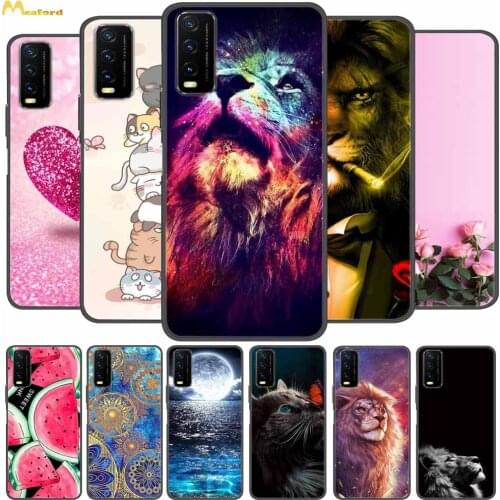 For Vivo Y11s Y12s Case Butterfly Silicone Soft Phone Cover For Vivo V2027 V2029 Case Black TPU Funda Para ViviY11S Y 11S 12S