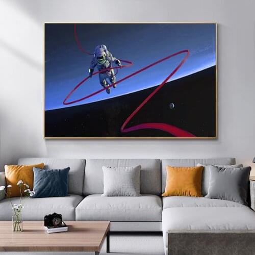 Sci-Fi Art Space Astronaut Canvas Painting Living Room Decoration Bedroom Decoration Poster Canvas Painting Wall Art