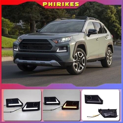 2019~2021year car bumper headlamp for RAV 4 RAV4 daytime light car accessories LED DRL headlight For Toyota RAV4 fog light