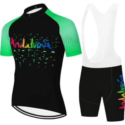 Andalucia Laser Cut Camiseta Cyclisme 2021 Ropa Mallots Conjunto Masculino Jersey Tricota Ciclismo Hombre Maillot Ciclismo