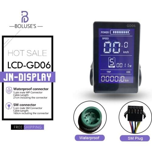 Electric Bike Intelligent LCD GD06 Display 36V 48V For JN Controller Spare Parts For Bicycle Electric Scooter Accessories