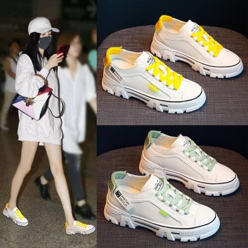 White Womens Shoes New Spring All-match Sneakers Sports Ins Casual Fashion Shoes Spring Single Shoes