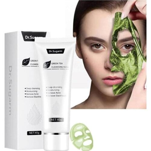 Dr.Sugarm Tearing Mask Green Tea Blackhead Mask 40g Remove Acne Nose Deep Cleansing Pore Strip Moisturizing Peel Mask