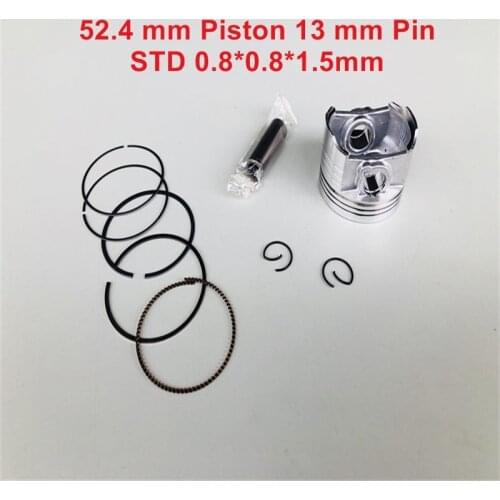 Motorcycle 52.4 mm Piston 13 mm Pin Ring 0.8*0.8*1.5mm Set For Honda CBF125 KVX CBF 125 SDH125-51/50/52 152FMI Egine Spare Parts