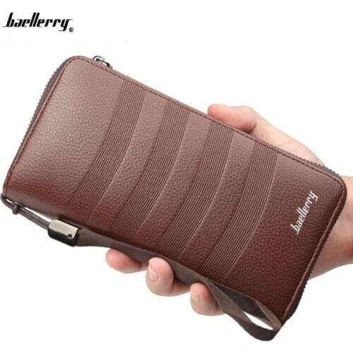 Baellerry Men wallets multifunction PU leather men clutch bag purse card holders big capacity zipper wallet with coin pocket