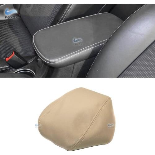For Chrysler 200 2011 2012 2013 2014 Car Microfiber Leather Center Control Lid Armrest Box Cover Sticker Trim Beige Color