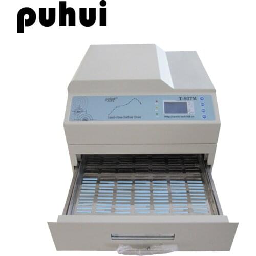 PUHUI T-937M Hot Air Circulation Lead-Free Reflow Desktop Solder Oven BGA SMT Rework Station Reflow Wave Oven Welding Machine