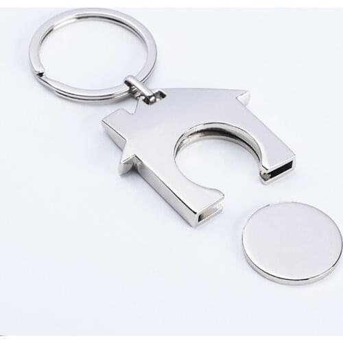 Personalized Key Chain Custom Lettering Shopping Cart Pluggable Design High Quality Keychain for Laser Engrave Key Ring Holders