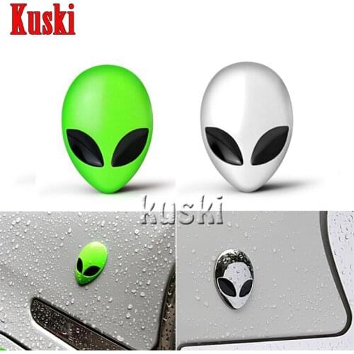 Halloween Gift 3D Car Stickers Alloy Metal ET Alien Sticker Emblem Badge Decal for Auto Motorcycles Halloween Sticker