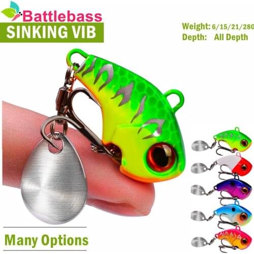 1pc NEW Fishing Lures Spinner Spoon Lure For Pike Bass Trout With Treble Hook Hard Artificial Bait Vib Wobble Lures For Fishing