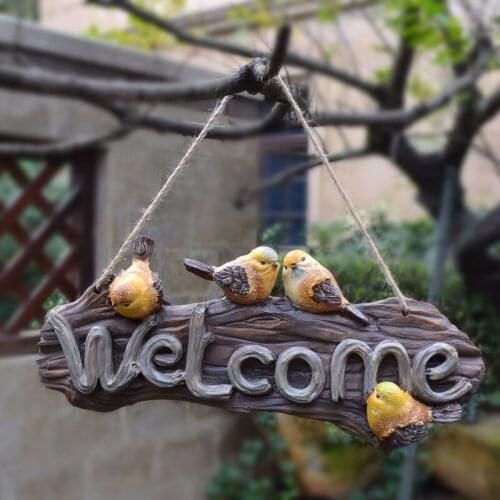 European-style Garden Resin Ornaments Welcome Brand House Landscaping Decoration Gate Courtyard Ornaments Ornaments