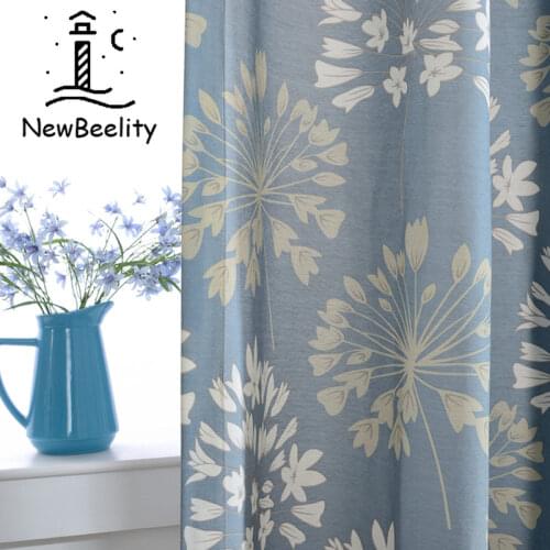 Customized Living Room Bedroom Curtains Modern Minimalist Chinese Curtains Cotton Printing Curtain Window Screen