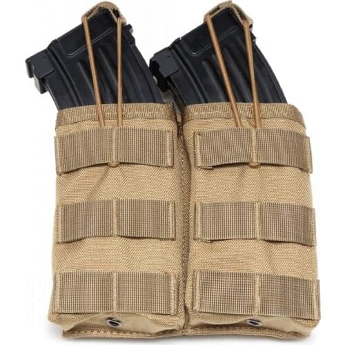 AK AR M4 M16 MOLLE Tactical Double Pistol Magazine Pouch Open Top Military Paintball Hunting Waist Bag Airsoft Rifle Mag Pouches