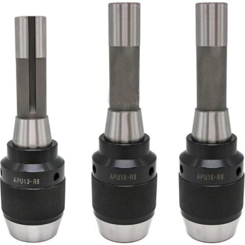 High-precision one-piece CNC drill chuck handle the (1-16MM) APU16 R8 APU13 7/16"heavy self-tightening drill chuck 1-13 mm