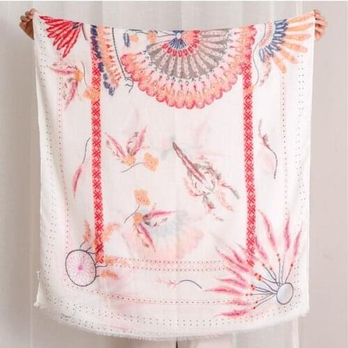 Gold Foli Peacock Feathers Print Cotton Women Muslim Scarves 2020 New ladies Wrap 10pcs/lot