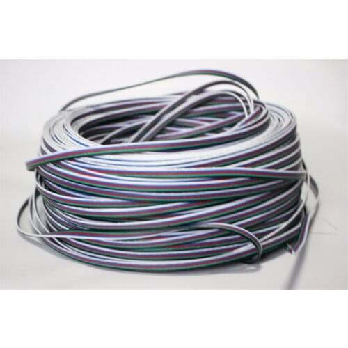 10m/lot 18/20/22AWG 5pin RGBW Cable Extension Electric Wire Connect For SMD 5050 RGBW LED Strip Lights Lighting Tape