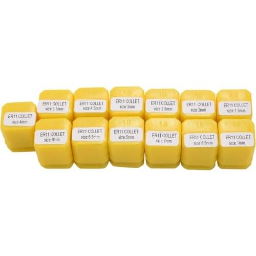 13Pcs Er11 Collet Chuck Cnc Spindle Er-11 Collet Lathe Tool Holder From 7Mm For Cnc Milling Lather