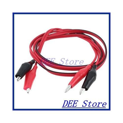 2 Pcs Multimeter Connector Alligator Clip Probe Insulation Test Lead 36.2"