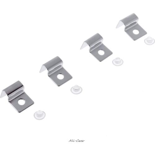 4Pcs Stainless Steel Aquarium Fish Tank Fixed Cover Clip Filter Barrel Holder