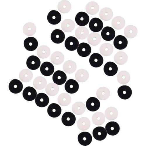 50pcs Guitar Strap Block Safety Strap Lock Washer Gaskets White Black Acoustic Electric Guitar Bass Ukulele Accessories