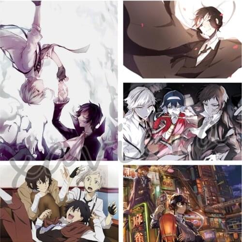 Xaviera Full Drill Japanese Anime 5D Diy Diamond Painting Bungou Stray Dogs Cross Stitch Cartoon Embroidery Kit Kids Room Decor