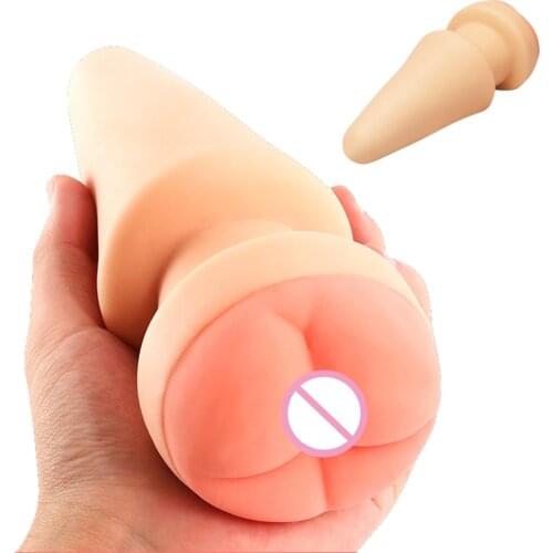 Anal Toys Dildo Realistic Vagina Pussy with Huge Butt Plug Men Toys Masturbator Artificial Vagina Masturbation Cup Anal Sex Toys