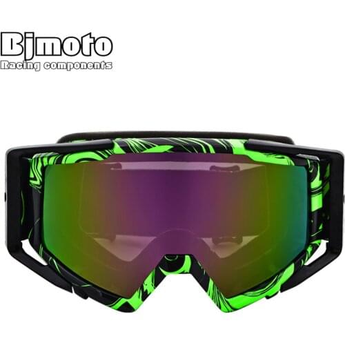 BJMOTO Motocross Goggles Cross Country Ski Snowboard Glasses ATV Oculos Gafas Motorcycle Helmet MX Goggle Spectacle Dirt Bike