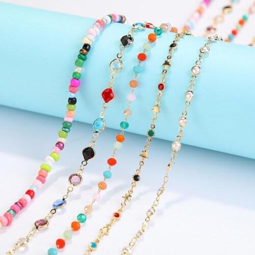 New Glasses Chain Crystal Mask Hanging Rope Lanyard Mask Holder Adjustable Traceless Two Hooks