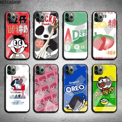 Chocolate biscuit milk drink Phone Case Tempered Glass For iPhone 12 pro max mini 11 Pro XR XS MAX 8 X 7 6S 6 Plus SE 2020 case