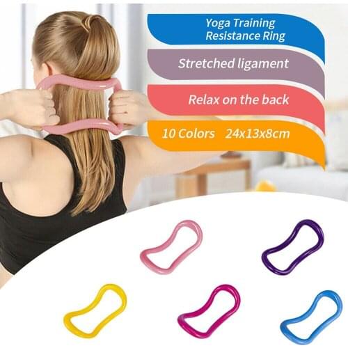 Fitness Exercise Yoga Circle Ring Pilates Workout Calf Arm Chest Waist Training Stretch Resistance Trainer Home Gym Equipment