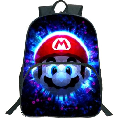 Hot Mario Bros Backpack for Teens Back To School Bags Boys Girls Mario Bros School Bag Primary Kids Gifts Mochilas