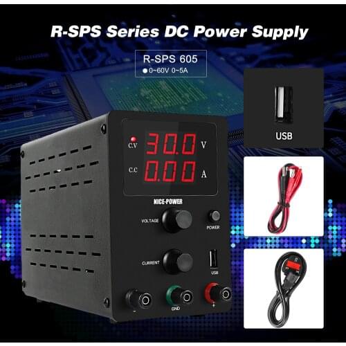 220V 0-60V 0-5A DC Power Supply Switching Voltage-stabilized Source Regulated Power Supply Stabilized Voltage Supply