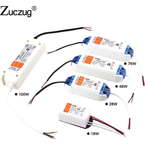 AC DC 12V Power Supply 12 Led Driver 18W 36W 72W 100W Lighting Transformer 220V To 12V Volt LED Drive Power Supply 12 V Adapter