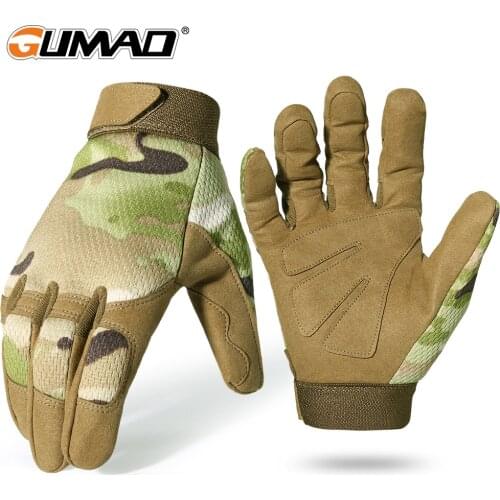 Multicam Outdoor Tactical Gloves Army Military Bicycle Airsoft Hiking Climbing Shooting Paintball Camo Sport Full Finger Glove