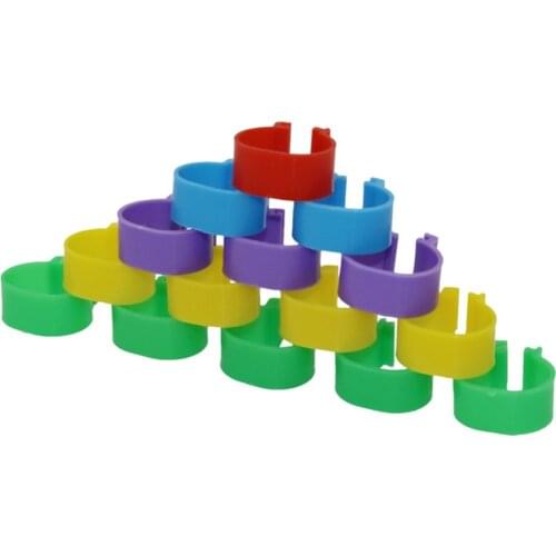 Birds Feet Rings Plastic Clip Ring Pigeon Dove Quail Foot Ring Farm Animal Bird supplies Chicken foot ring 2.0cm Poultry Tool