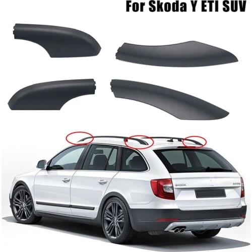 Car Roof Rack Cover Front Rear Black Roof Luggage Bar Rail End Shell for Skoda Yeti SUV OEM 5LD 860 146 Plasitc Cover