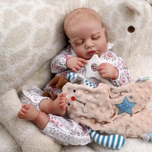 ADFO 20 Inches LouLou Reborn Baby Girl Doll Realistic Newborn Bebe Toy Vinyl Gift Toys For Girls Children LOL