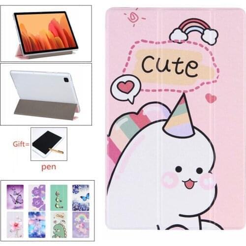 Lightweight Cartoon Transparent Leather Case For huawei T5 10 M5 lite 8 T3 10 M6 8.4 Bracket Cover Protective Case