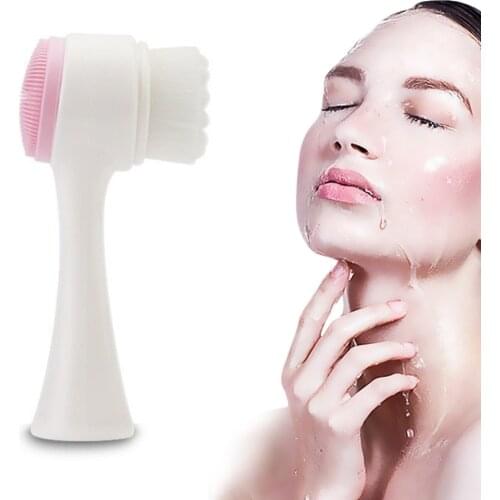 Massage For Face Facial Massager Skin Care Tool Makeup Brushes Double Side Silicone Face Cleansing Brush Face Care Wash Product