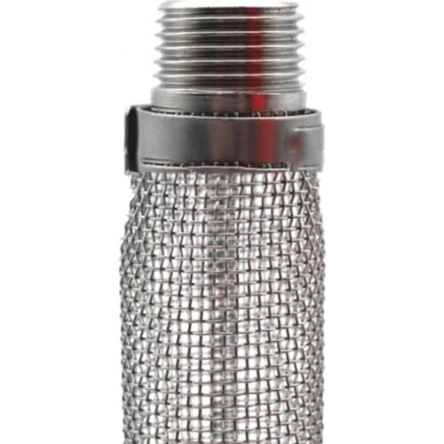 Reusable Beer Filter Tube Stainless Steel Beer Filter Brewing Kettle Bazooka Screen Multifunction Mesh Strainer Wine Thread Tun