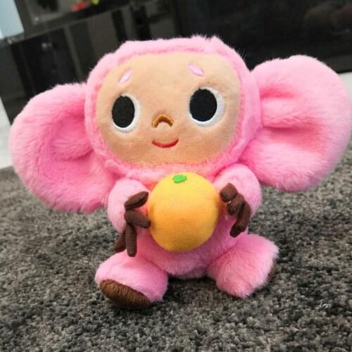 Cheburashka plush toy monkey soft toy cute pink plush stuffed animal kawaii plushies birthday gift for girl girlfriend 13cm
