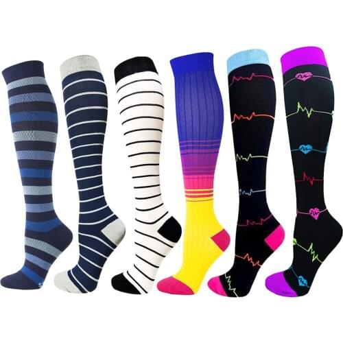 Compression Socks Men & Women Nurses Best Atheletic Football Stockings Fitness Edema Diabetes Golf Tube Socks For Male Travel