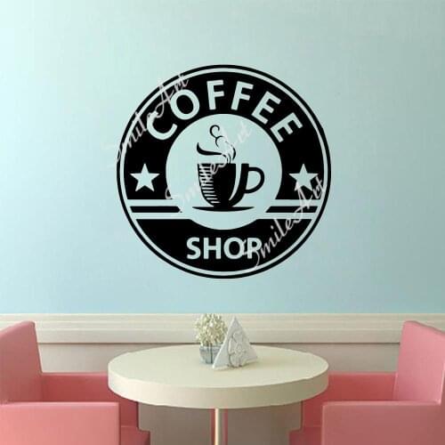 New Design Coffee Vinyl Wall Sticker Home Decor Stikers For Living Room Kids Room Wall Art Decal