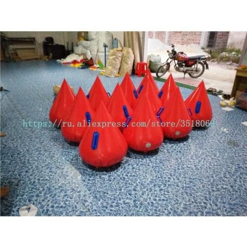Sale pvc60 cm drop-shaped inflatable buoy cone-shaped inflatable buoy inflatable water cube logo