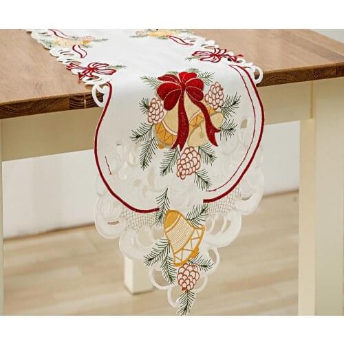 Christmas Table Runner Cardinal, Poinsett, Holly leaves runner,Handmade Cutout tablecloths for kitchen and Home Party Decoration